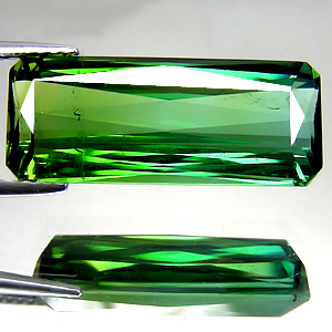 Trmln - Green oblong faceted 2