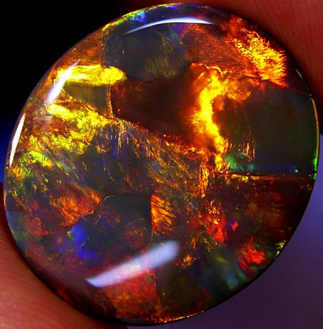 black flame opal
